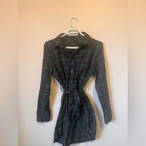 Green Plaid/Flannel Dress